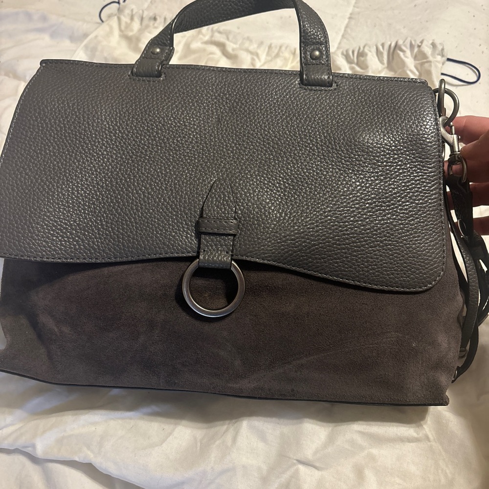 Elegant Gray Rebecca Minkoff Leather Bag
